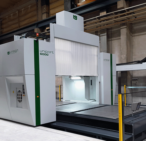 Uniport CNC machine | Machining of large parts | Option caroussel turning station | unisign.com