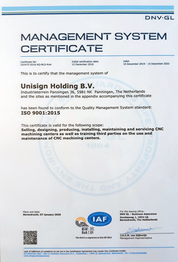 ISO 9001:2015 certificate renewal