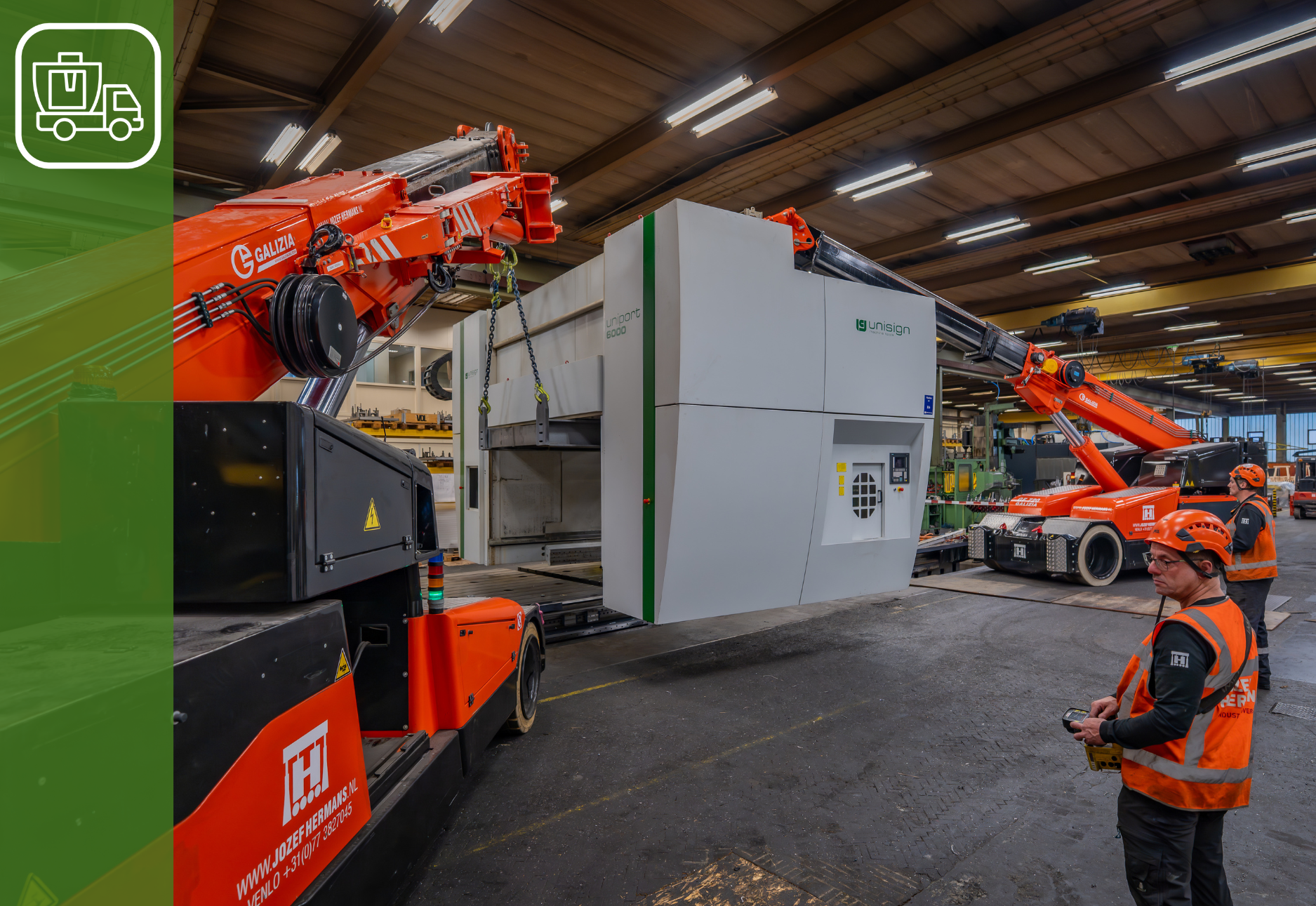 CNC machine relocations | Disassembly - transport - reassembly and commissioning | worldwide | unsign.com
