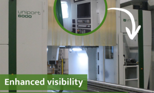 CNC gantry machines | travelling operator platform | enhanced visibility | unisign.com